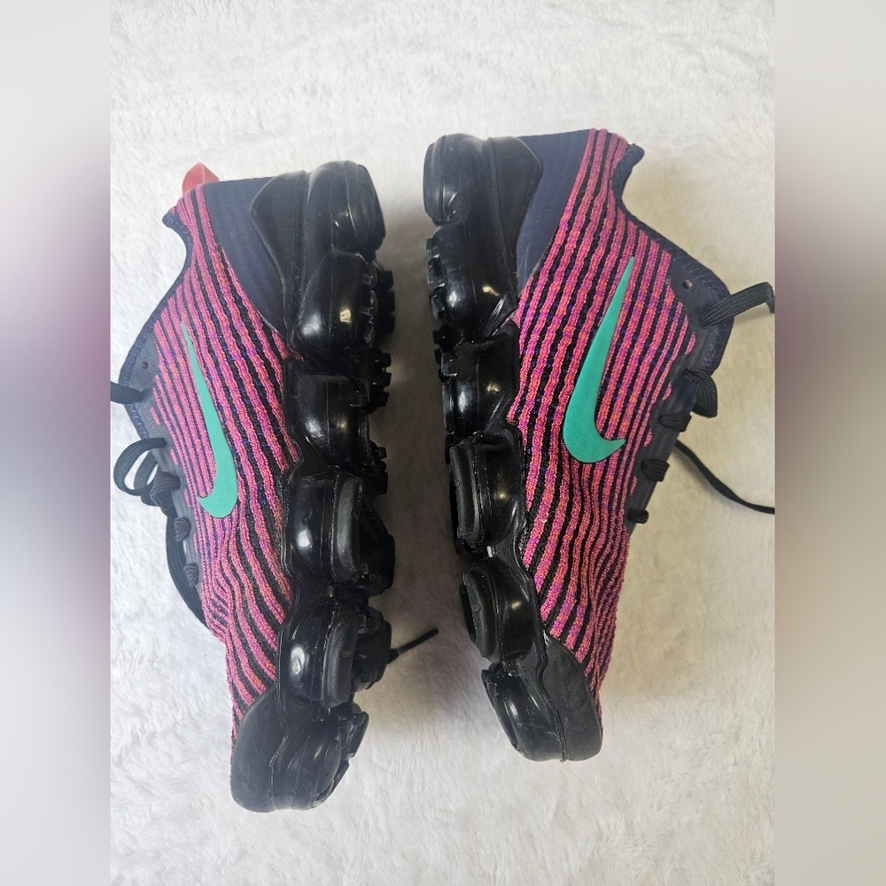 Nike Air Vapor Max FlykNit Women's 6.5   Blackened Blue/Kinetic Green-magic Embe - Picture 4 of 9